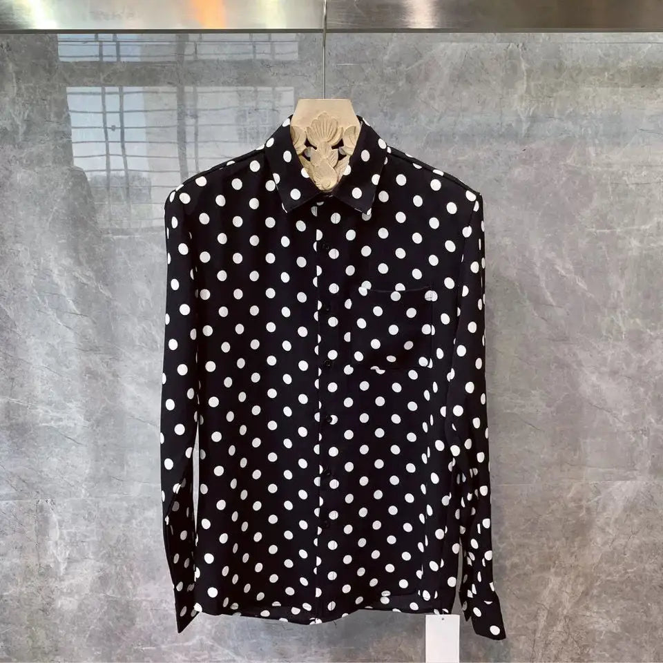 Men Spring High Quality Printed Leopard Shirts Men Fashion Casual Business Shirts Male Long Sleeve Slim Fit Blouses O203