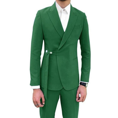 New Style Men Suits White Groom Tuxedos Peak Lapel Groomsmen Wedding Best Man 2 Pieces ( Jacket + Pants + Tie ) D73