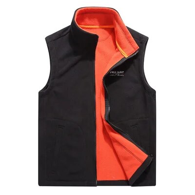 Winter Men's Fleece Vests Male Thick Warm Waistcoats Casual Outwear Thermal Soft Vests Man Windbreaker Sleeveless Jackets