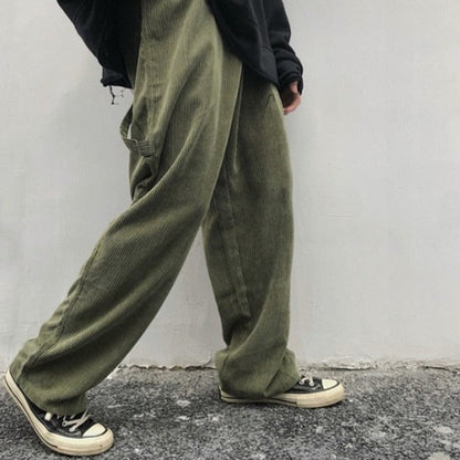 Corduroy Casual Baggy Pants Men Clothing Joggers Korean Streetwear Work Trousers Hip Hop Tracksuit M-2XL