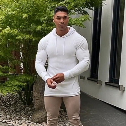 New Fashion Winter Hooded Sweater Men Warm Turtleneck Mens Sweaters Slim Fit Pullover Men Classic Sweter Men Knitwear