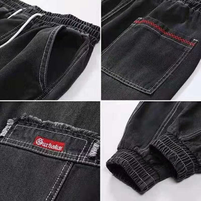 Streetwear Hip Hop Cargo Pants Men's jeans Cargo Pants Elastic Harun pants Joggers Pants In Autumn and Spring Men Cloth