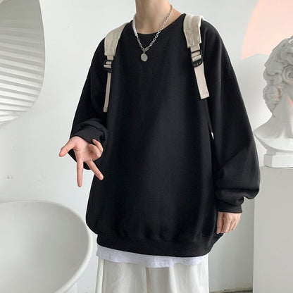 Autumn Men Casual Sweatshirts Harajuku Printed Men Oversized Hoodies Korean Man Casual Loose Pullovers