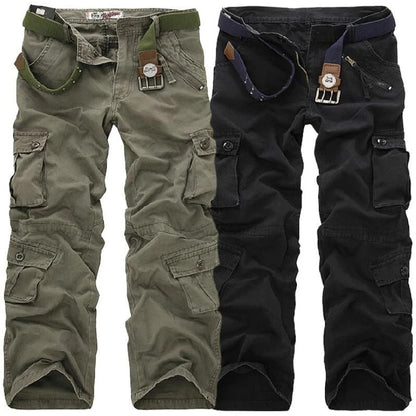 Men Cargo Pants High Quality Casual Long Trousers Loose Multi Pocket Camouflage Military Pants Men's street Joggers Plus Size 44