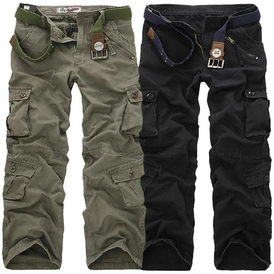 Men Cargo Pants High Quality Casual Long Trousers Loose Multi Pocket Camouflage Military Pants Men's street Joggers Plus Size 44