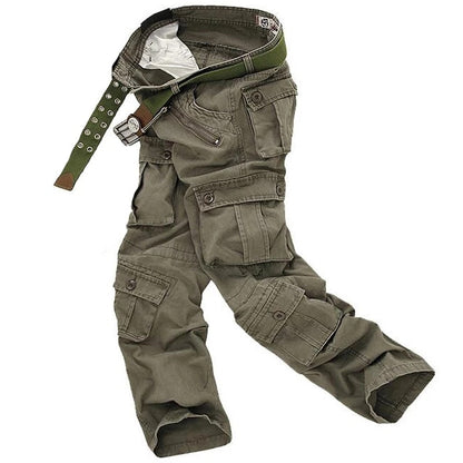 Men Cargo Pants High Quality Casual Long Trousers Loose Multi Pocket Camouflage Military Pants Men's street Joggers Plus Size 44