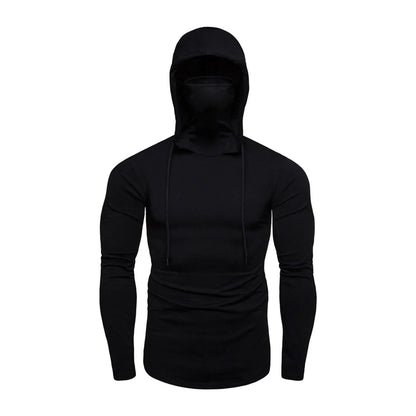 New Men Solid Black Gray Hoodie Long Sleeve Hooded Sweatshirt For Man Sports Fitness Gym Running Casual Pullover Tops