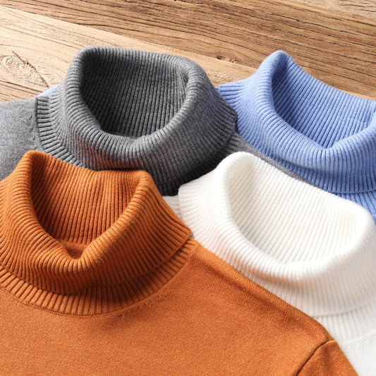 Autumn Winter Men's Warm Turtleneck Sweater High Quality Fashion Casual Comfortable Pullover Thick Sweater Male Brand