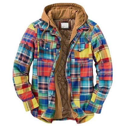 Brand Winter Mens Fashion Warm Long Sleeve Plaid Shirt Male Thick Fleece Lined Soft Business Casual Flannel Dress Shirts