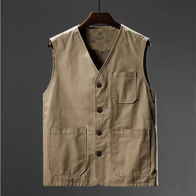 Summer Men's Vests Casual Man Cotton Breathable Mesh Vest Sleeveless Jackets Man Outwdoor Fishing Waistcoats Clothing 8XL