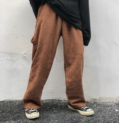 Corduroy Casual Baggy Pants Men Clothing Joggers Korean Streetwear Work Trousers Hip Hop Tracksuit M-2XL