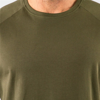 New Stylish Plain Tops Fitness Mens T Shirt Short Sleeve Muscle Joggers Bodybuilding Tshirt Male Gym Clothes Slim Fit Tee Shirt