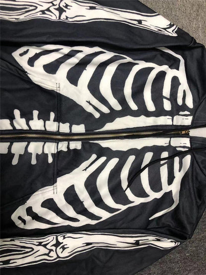 man hoodies Size S-4XL Hoody Tops Fashion Hi Street Cardigan Hoodies Skull Painted Streetwear Sweatshirts Hip Hop Graffiti