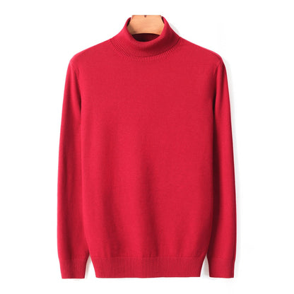 Autumn Winter Men's Warm Turtleneck Sweater High Quality Fashion Casual Comfortable Pullover Thick Sweater Male Brand