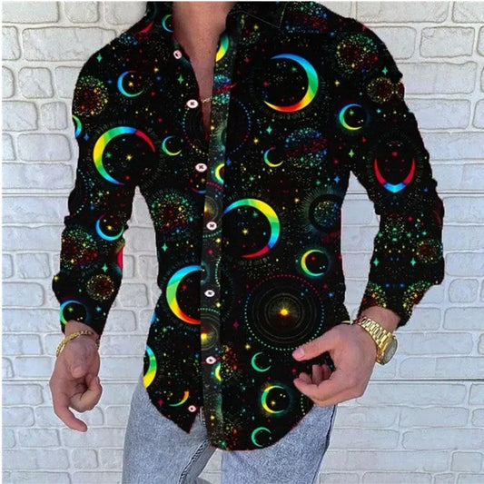 Men's shirt for men clothing social male Blouse Hawaiian long sleeve cardigan blouses and button up Luxury man wholesale