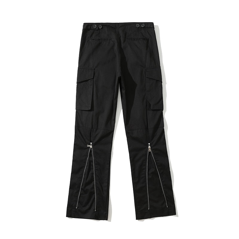 Back Zipper Pockets Retro Black Overalls for Men and Women Streetwear Casual Oversize Cargo Pants Loose Vibe Style Trousers