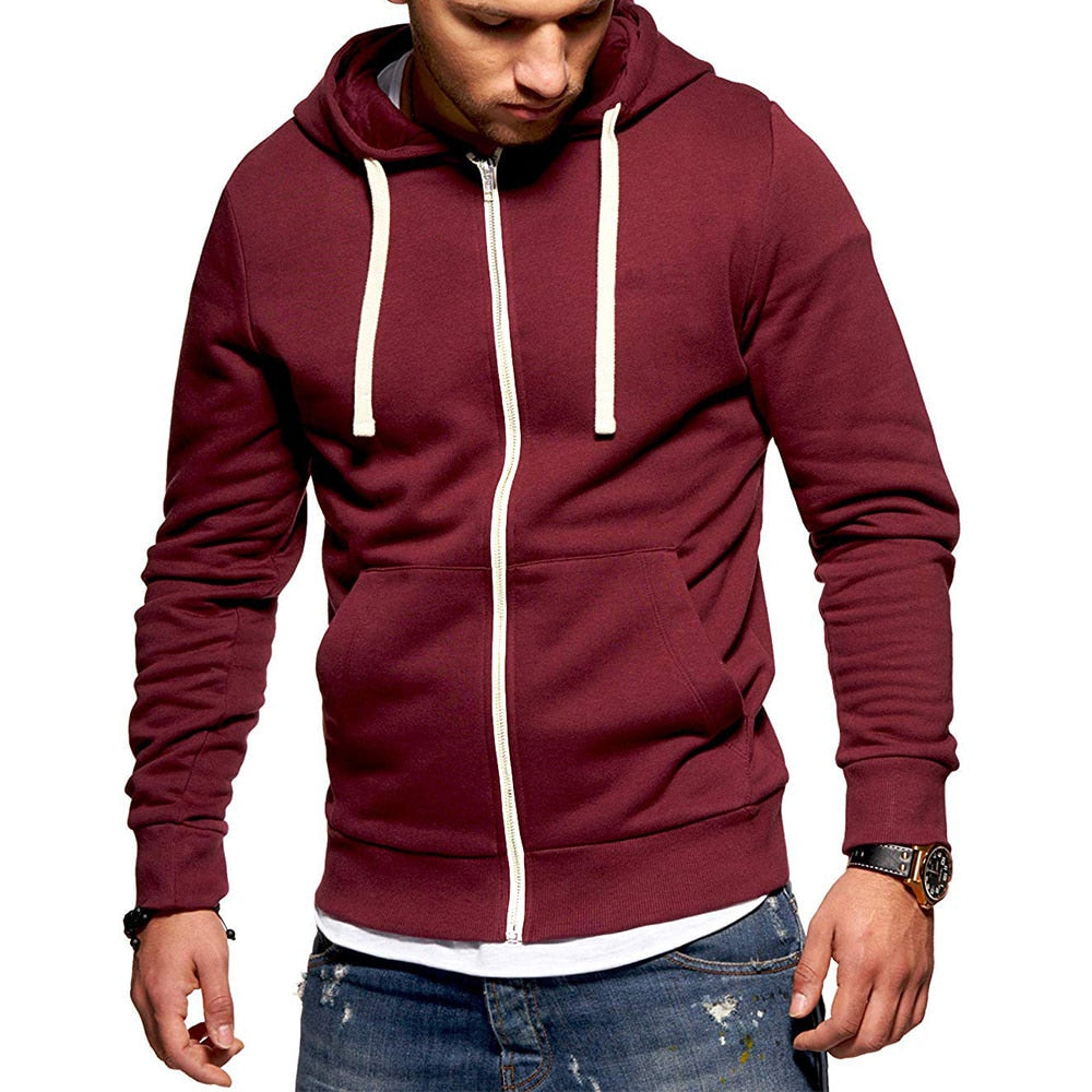 Fashion Men Hooded Sweatshirt Men Soft Oversized Hoodie Light Plate Long Sleeve Solid Male Hoodies