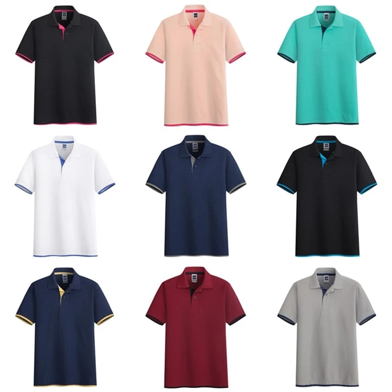 Men's Polo Shirts Summer Short Sleeve T Shirt Cotton Brand Homme Clothing Hombre Tees Tops Poloshirt Polos Shirts For Men