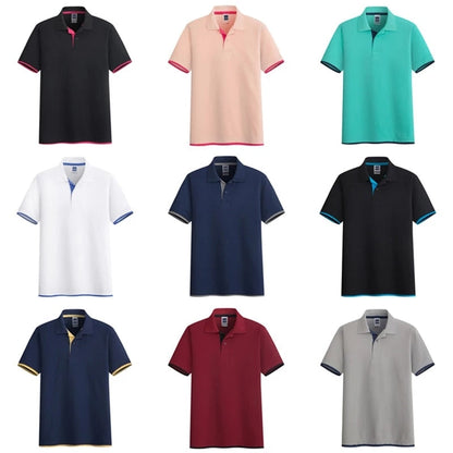 Men's Polo Shirts Summer Short Sleeve T Shirt Cotton Brand Homme Clothing Hombre Tees Tops Poloshirt Polos Shirts For Men