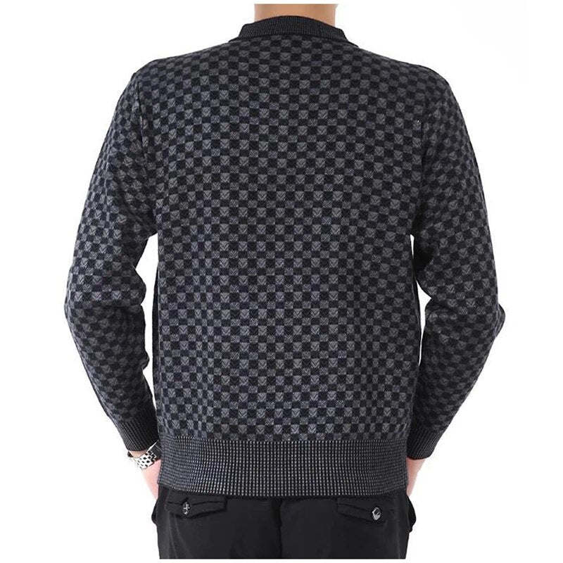 Autumn Winter Mens Sweater Casual Thick Warm Cashmere Turtleneck Pullover Men Slim Fit Classic Sweaters Knitwear Clothing
