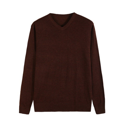 Autumn New Men's Thin Knit Sweater Business Casual V-neck Pullovers Classic Style Comfortable Slim Basic Sweater Male Brand