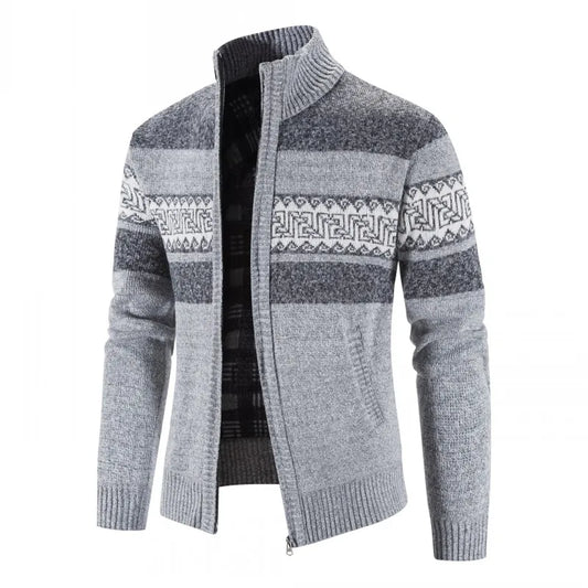 New Men's Sweaters Autumn Winter Warm Cashmere Wool Zipper Cardigan Sweaters Man Casual Knitwear Sweatercoat Male Clothe