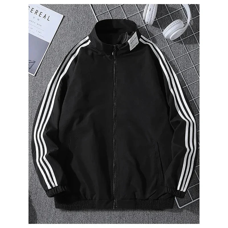 New Outdoor Sports Jacket Men's Jacket Men's Spring And Autumn Standing Collar Windbreaker Men's Plus Size Jacket