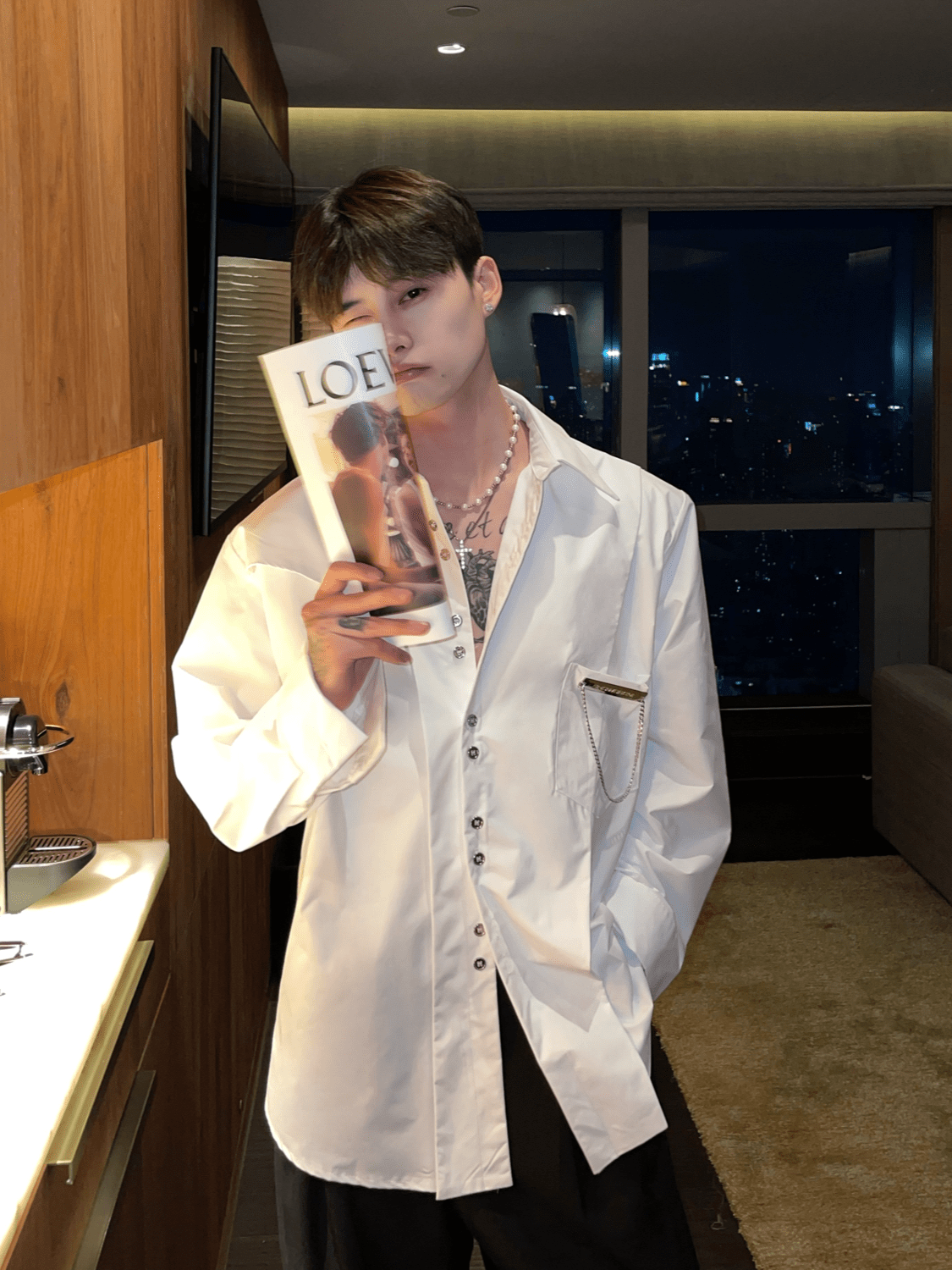saferido [CUIBUJU] long-sleeved loose Korean version shirt na794