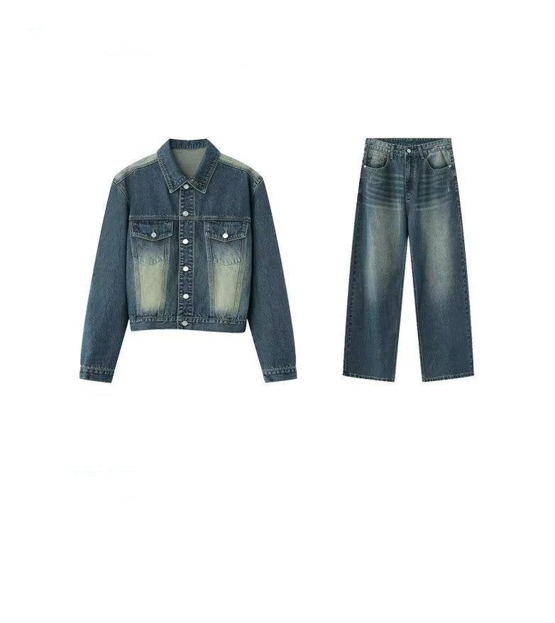 saferido      -shop starboy outfit Trousers Simple All-Match Fashionable Elegant Fashionable Japanese Autumn Other Suit Trendy Long Sleeve Artistic Men's New Fashion