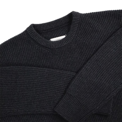 saferido      -shop mens fall outfits Magila Autumn and Winter Casual Sweater Sweater Style Gray Black round Neck Loose Pullover Sweater Original Men and Women