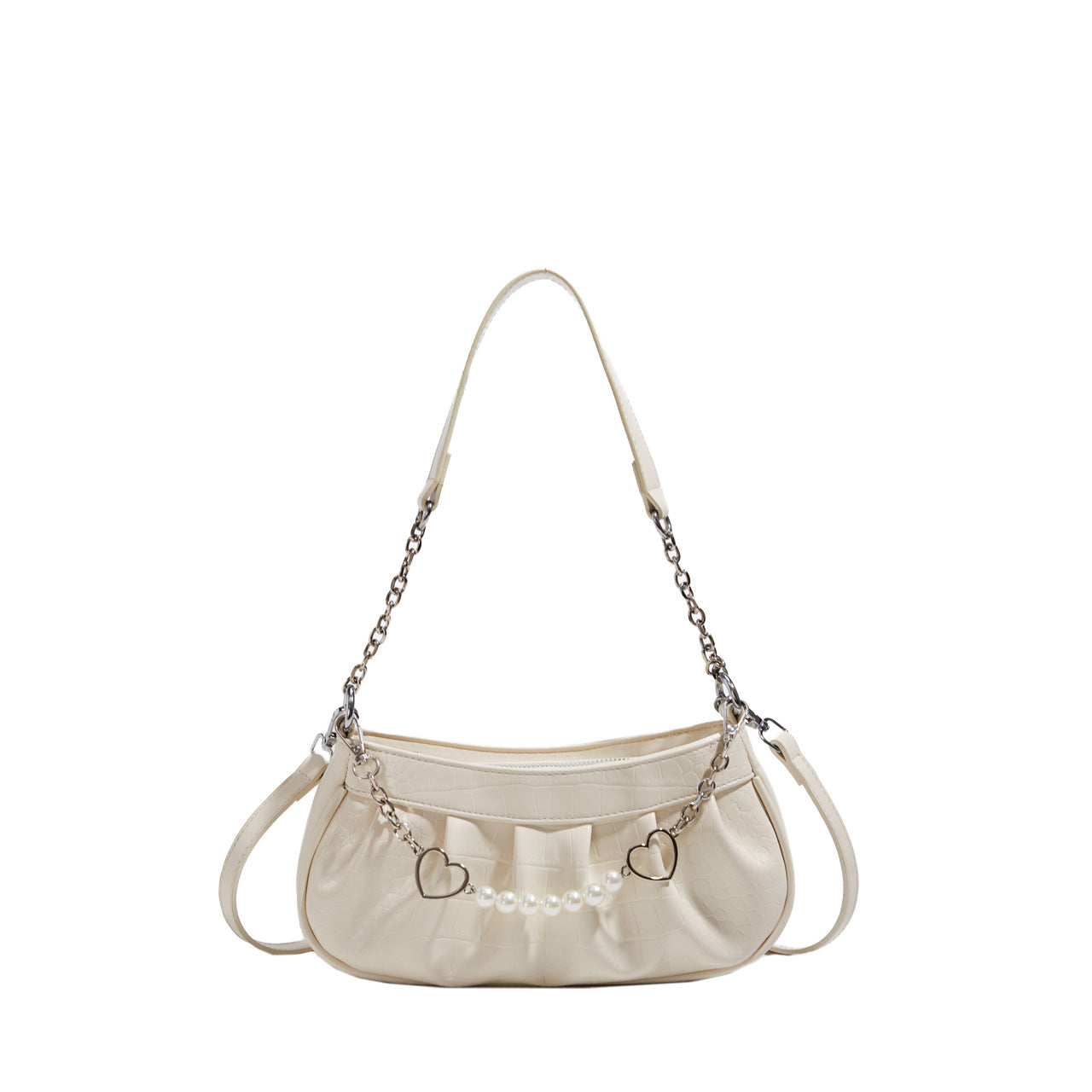 SAFERIDO 2025 Niche pleated bag women's Korean version trendy fashion chain bag popular new simple high-end versatile messenger bag