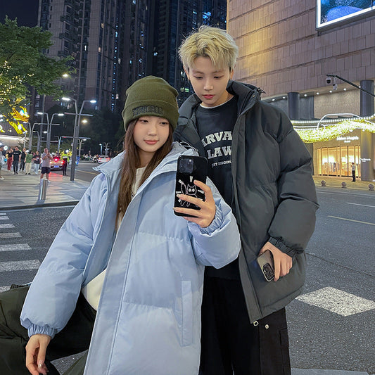 saferido men winter outfits American Cotton-Padded Coat Men's Autumn and Winter 2024 New Men's Cotton-Padded Coat Workwear Couple Bread Coat Fashion