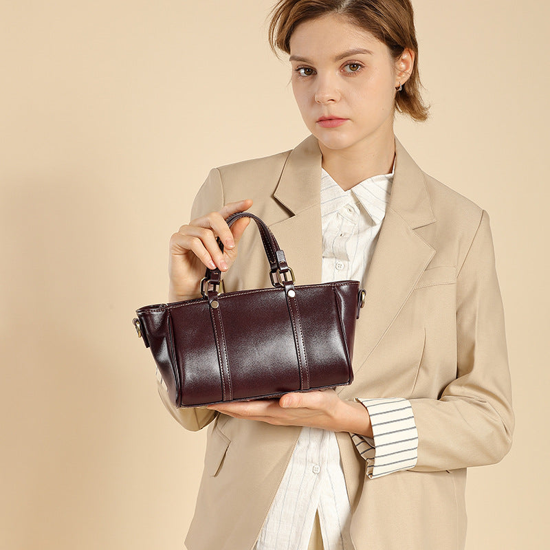 Tote bag women's bag popular new leather handbag women's autumn and winter light luxury women's bag high-end shoulder messenger bag
