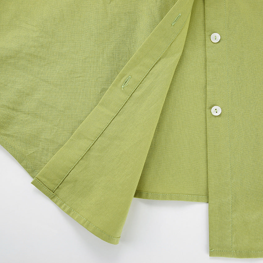2025 Popular,   New new summer green temperament commuting loose casual fashion shorts long-sleeved suit women