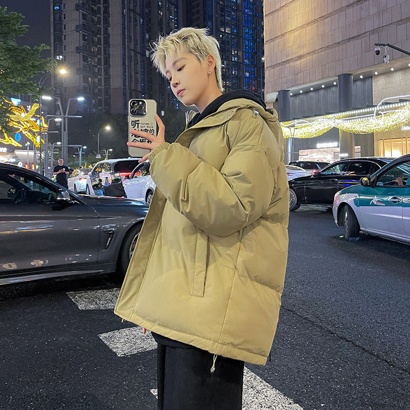 saferido men winter outfits American Cotton-Padded Coat Men's Autumn and Winter 2024 New Men's Cotton-Padded Coat Workwear Couple Bread Coat Fashion