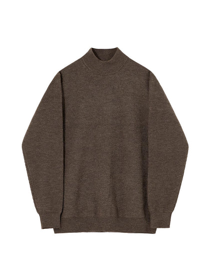 saferido      -shop classy outfits men Men's Autumn and Winter Half Turtleneck Sweater Men's Korean-Style Trendy Solid Color Sweater Mid Collar Bottoming Shirt Warm Inner Wear
