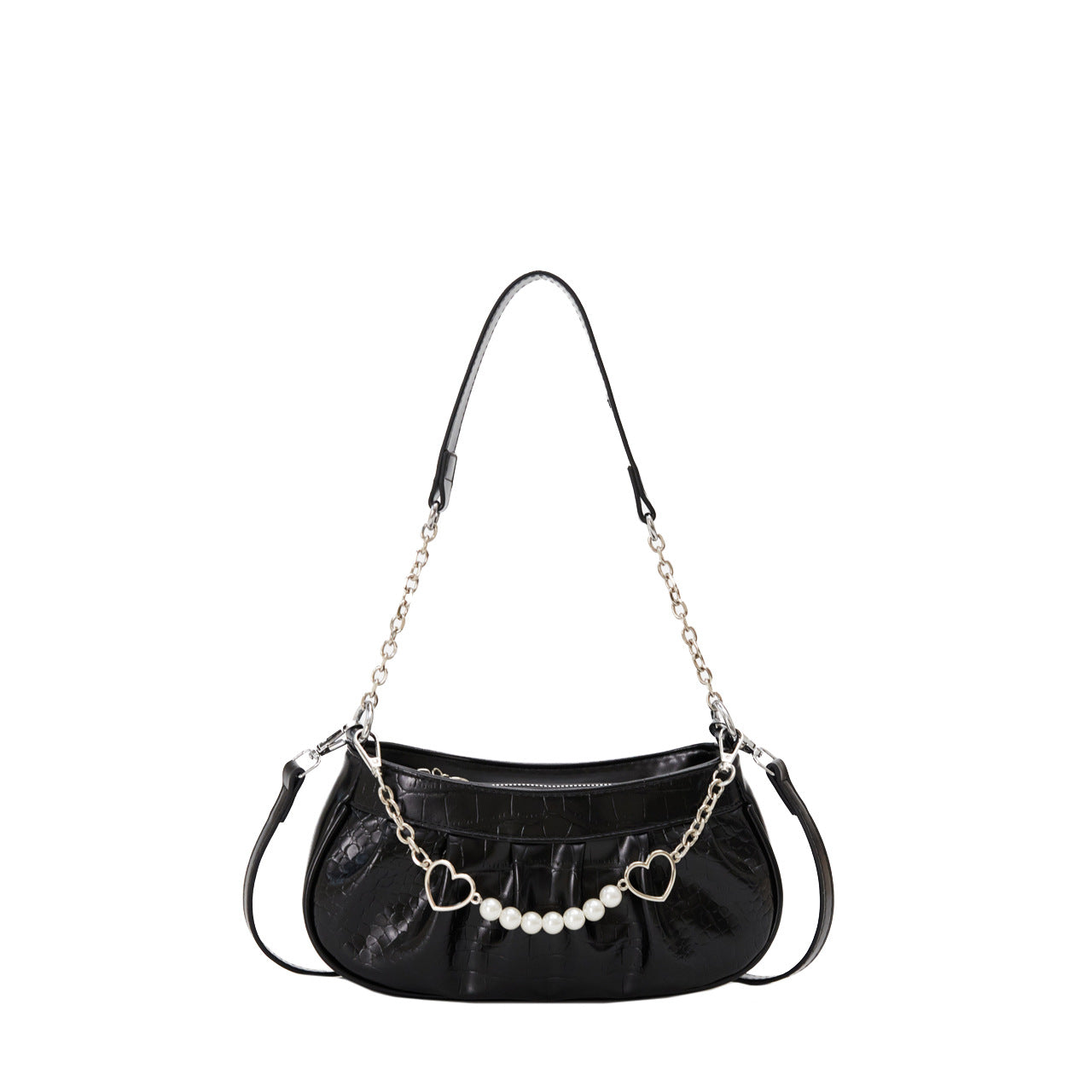 SAFERIDO 2025 Niche pleated bag women's Korean version trendy fashion chain bag popular new simple high-end versatile messenger bag