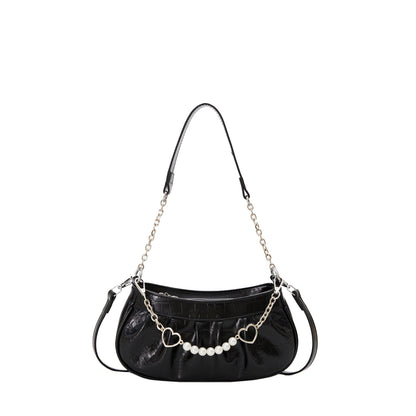 SAFERIDO 2025 Niche pleated bag women's Korean version trendy fashion chain bag popular new simple high-end versatile messenger bag