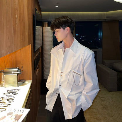 saferido [CUIBUJU] long-sleeved loose Korean version shirt na794