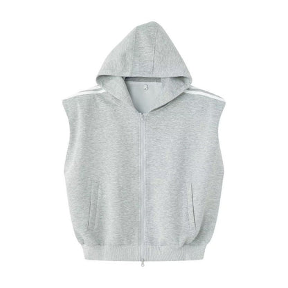 Men's high-end wear suit American style padded shoulder vest sleeveless sweater casual sports spring wear a complete set