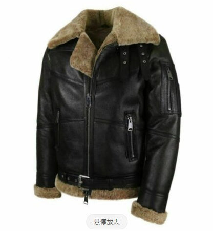 2025 New factories directly supply fur integrated belt buckle zipper digging bag rabbit fur thickened jacket 6536