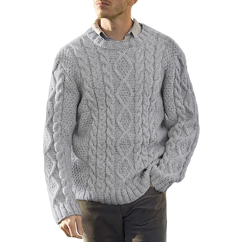 saferido      -shop mens winter fashion Autumn and Winter New Sweater Men's Solid Color round Neck Long Sleeve Sweater plus Size Men's Clothing