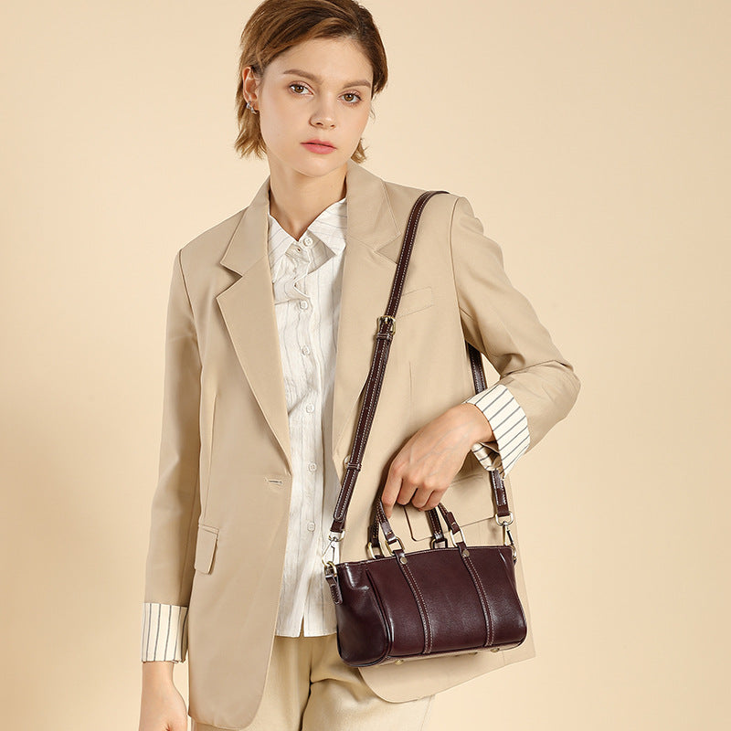Tote bag women's bag popular new leather handbag women's autumn and winter light luxury women's bag high-end shoulder messenger bag