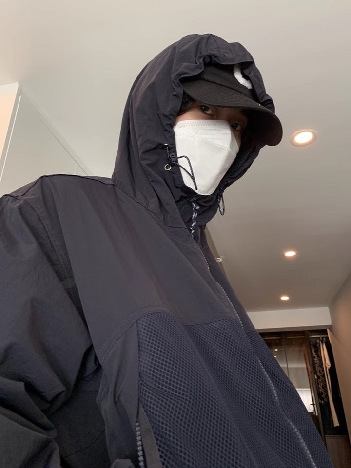 Japanese retro fashion hooded sun protection clothing spring and autumn new outdoor functional waterproof leisure sports jacket