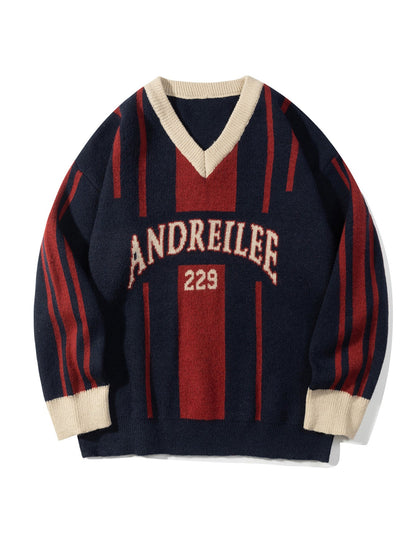saferido      -shop mens winter fashion Zichi Clothing Club  Autumn New American Color Matching Knitted Design Men and Women Couple All-Match Casual Sweater