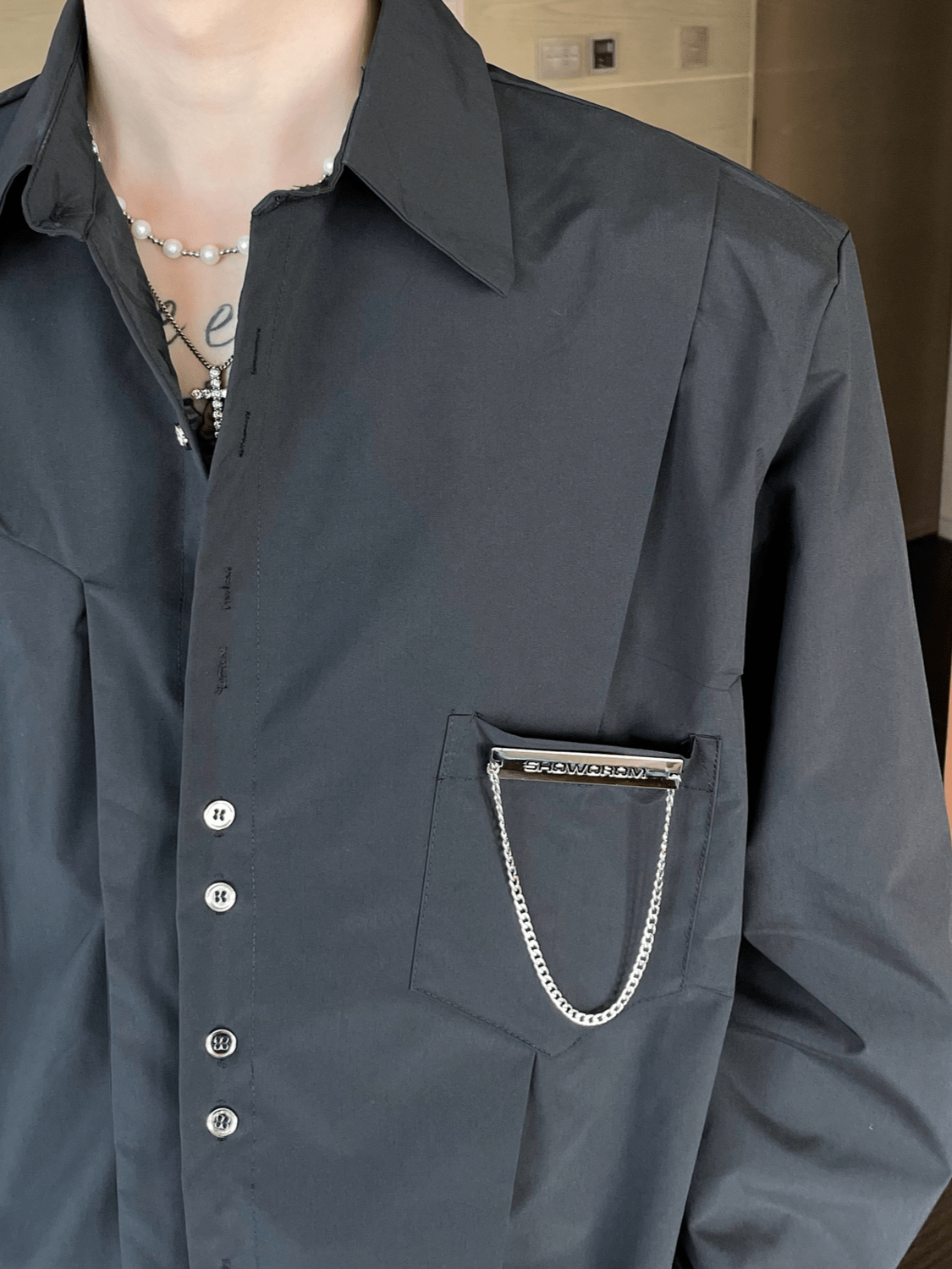 saferido [CUIBUJU] long-sleeved loose Korean version shirt na794