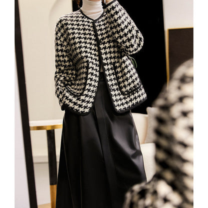 2025 Qiandongge wool small fragrant coat haute couture new  spring women's clothing short, tweed spring and autumn top