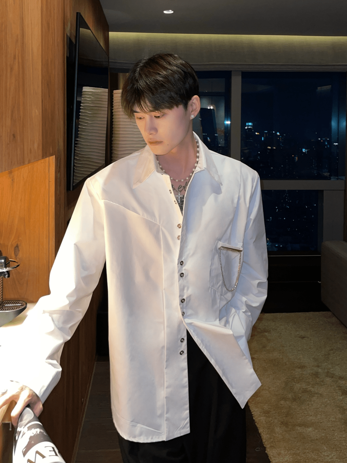 saferido [CUIBUJU] long-sleeved loose Korean version shirt na794