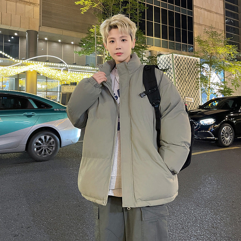 saferido men winter outfits American Cotton-Padded Coat Men's Autumn and Winter 2024 New Men's Cotton-Padded Coat Workwear Couple Bread Coat Fashion