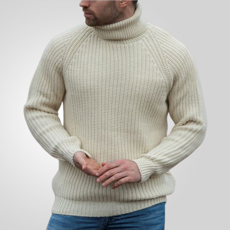 saferido      -shop men fall outfits New Men's Autumn and Winter Turtleneck Sweater Loose Long Sleeve Pullover Bottoming Sweater